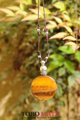 Peruvian Tiger's Eye Medallion
