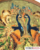 APSC8.6  Two peacocks, One spirit - Vintage Green