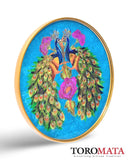 APSC8.6  Two peacocks, One spirit - Turquoise