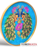 APSC8.6  Two peacocks, One spirit - Turquoise