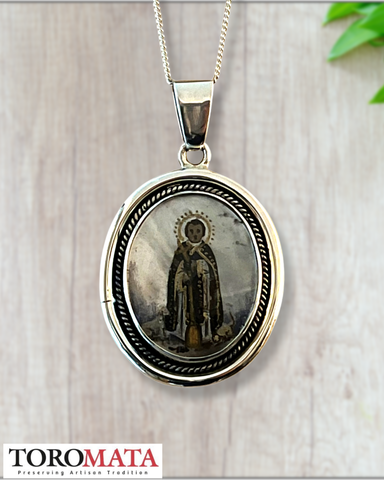 Icon Pendant - Saint Martin of Porres / Saint Rose of Lima (Two-sided)