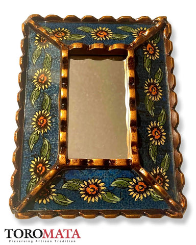 APSF16X21E - Sunflower Mirror - Teal