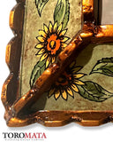 APSF16X21E - Sunflower Mirror - Vintage Green