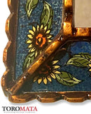 APSF16X21E - Sunflower Mirror - Teal