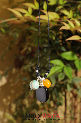 Black Onyx, Turquoise & Golden Jade Trio